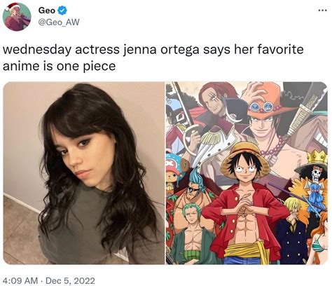 jenna ortega anime|Jenna Ortega knows the best anime!